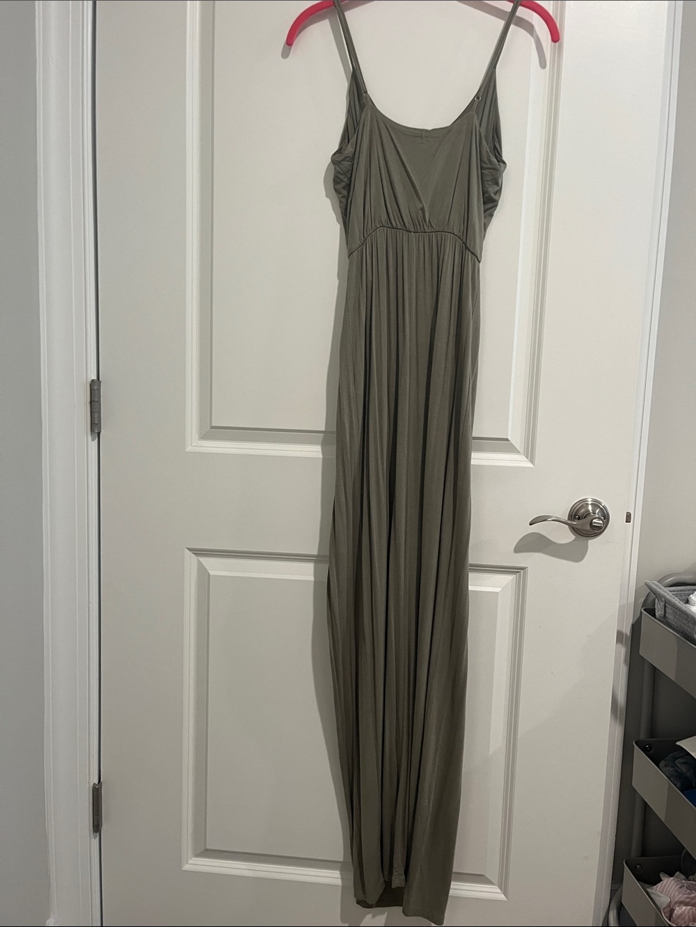 Lulus Olive Maxi Slip Dress with Spaghetti Straps - Picture 5 of 5
